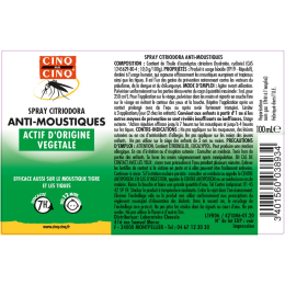cinq sur cinq - anti-moustiques - spray citriodora