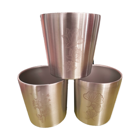 Set de 3 gobelets en inox