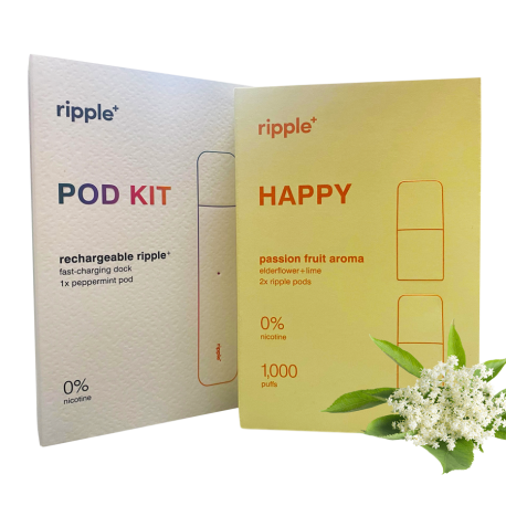 Duo Ripple+ Kit + Happy Pods - 1500 Puffs