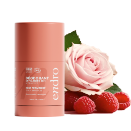 Déodorant stick rechargeable bio rose-framboise Endro