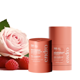 Déodorant stick rechargeable bio rose-framboise Endro