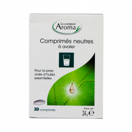 Comprimés neutres pour huiles essentielles - le comptoir Aroma